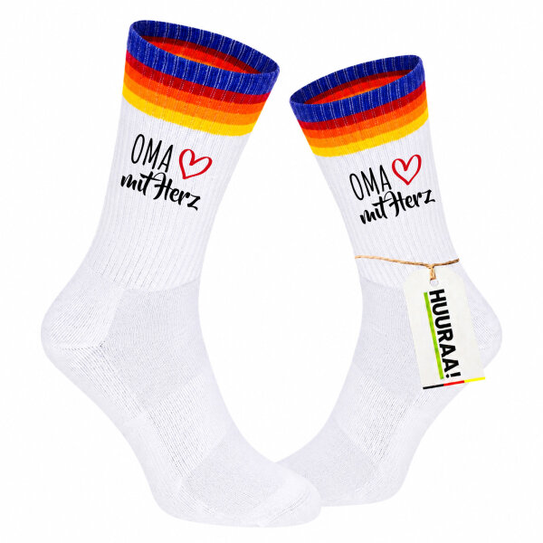 Unisex Socken Oma mit Herz Baumwolle
