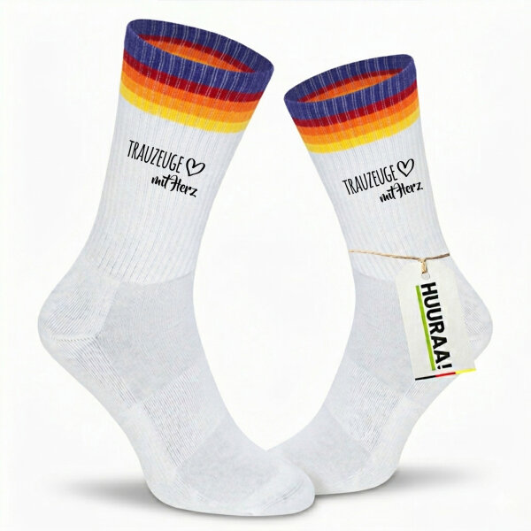 Unisex Socken Trauzeuge mit Herz Baumwolle