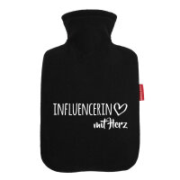 W&auml;rmflasche Influencerin mit Herz