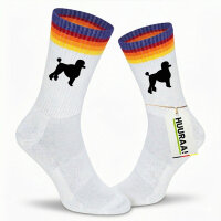 Unisex Socken Pudel Silhouette Baumwolle