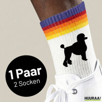 Unisex Socken Pudel Silhouette Baumwolle