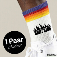 Unisex Socken Grill King Flammen Baumwolle