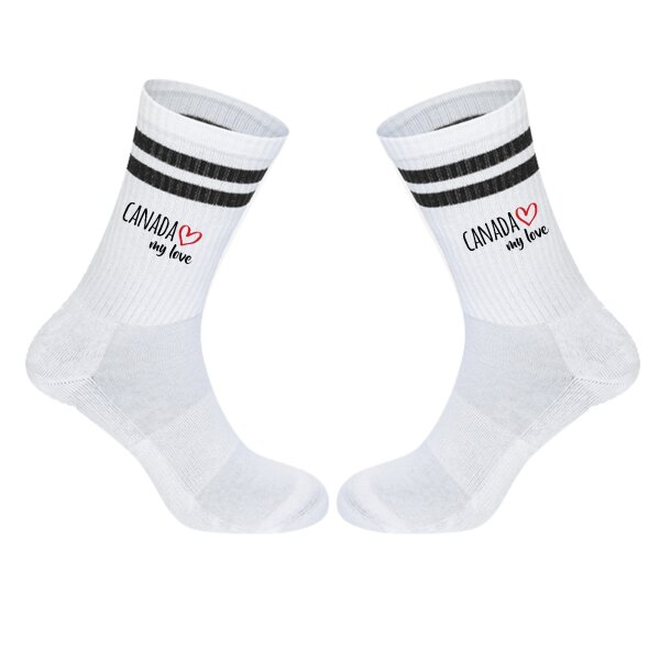 Unisex Socken Canada my love Baumwolle