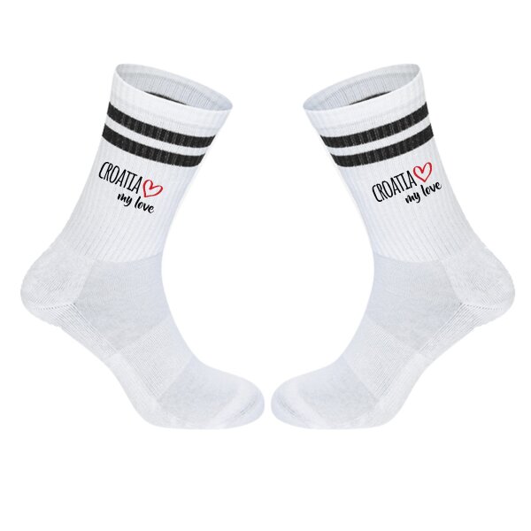 Unisex Socken Croatia my love Baumwolle