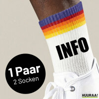 Unisex Socken Info Symbol Baumwolle