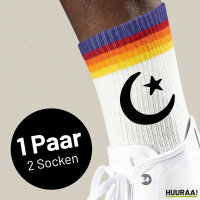Unisex Socken Halbmond und Stern Islam Baumwolle