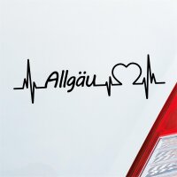 Autoaufkleber Allgäu Herzschlag  ca. 19x6cm