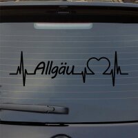 Heckscheibenaufkleber Allgäu Herzschlag  ca. 55x16cm
