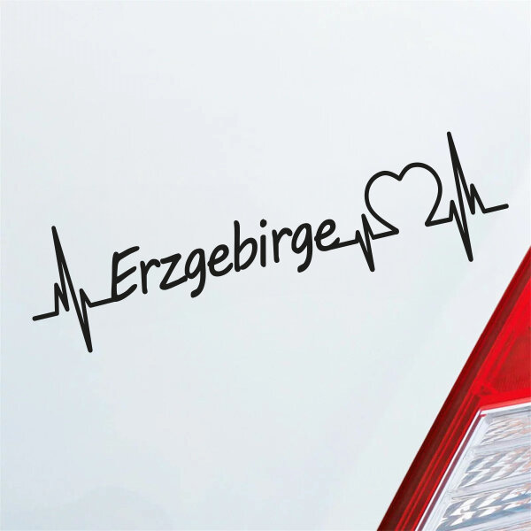 Autoaufkleber Erzgebirge Herzschlag  ca. 19x5cm