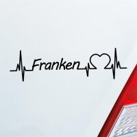 Autoaufkleber Franken Herzschlag  ca. 19x5cm