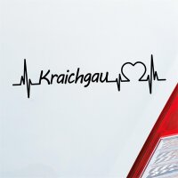 Autoaufkleber Kraichgau Herzschlag  ca. 19x5cm