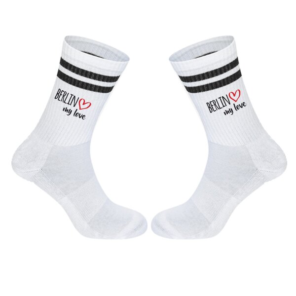 Unisex Socken Berlin my love Baumwolle