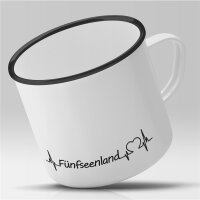 Emaille Tasse Fünfseenland Vintage 300ml