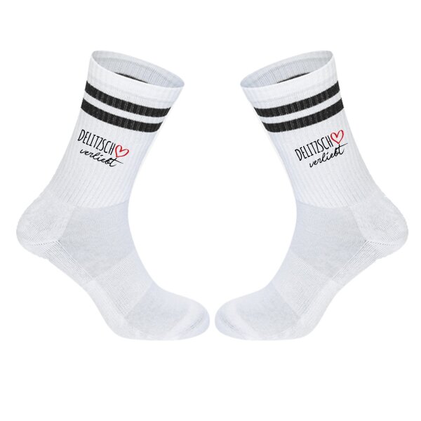 Unisex Socken Delitzsch verliebt Baumwolle