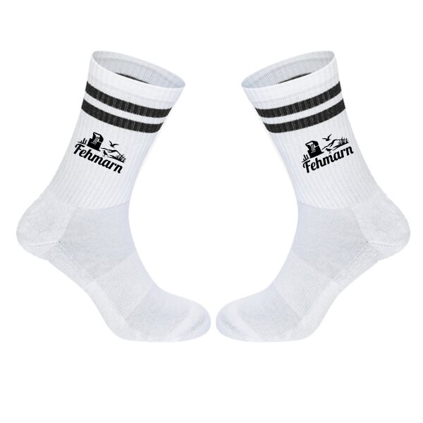 Unisex Socken Fehmarn Strandmotiv Baumwolle