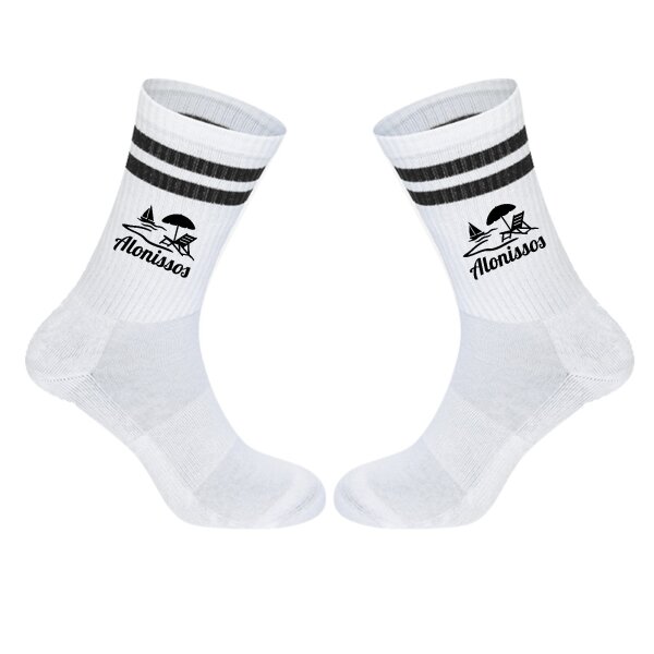 Unisex Socken Alonissos Inselmotiv Griechenland Baumwolle