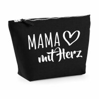 Kulturbeutel Mama mit Herz 1 Liter Charcoal