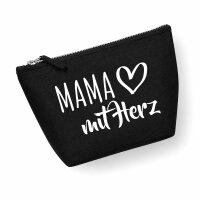 Kulturbeutel Mama mit Herz 1 Liter Charcoal