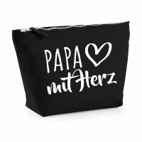 Kulturbeutel Papa mit Herz 1 Liter Charcoal