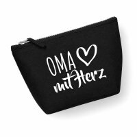 Kulturbeutel Oma mit Herz 1 Liter Charcoal