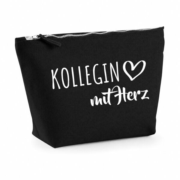 Kulturbeutel Kollegin mit Herz 1 Liter Charcoal