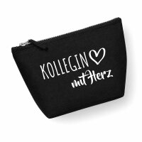 Kulturbeutel Kollegin mit Herz 1 Liter Charcoal