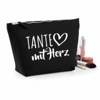 Kulturbeutel Tante mit Herz 1 Liter Charcoal
