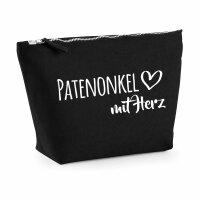 Kulturbeutel Patenonkel mit Herz 1 Liter Charcoal