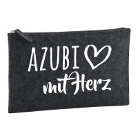 Kulturbeutel Azubi mit Herz 1 Liter Charcoal