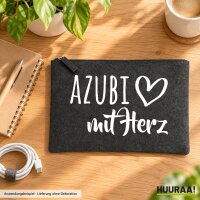Kulturbeutel Azubi mit Herz 1 Liter Charcoal