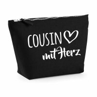 Kulturbeutel Cousin mit Herz 1 Liter Charcoal