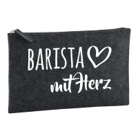 Kulturbeutel Barista mit Herz 1 Liter Charcoal