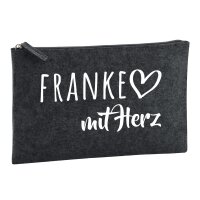 Kulturbeutel Franke mit Herz 1 Liter Charcoal