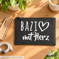 Kulturbeutel Bazi mit Herz 1 Liter Charcoal