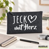 Kulturbeutel Jeck mit Herz 1 Liter Charcoal