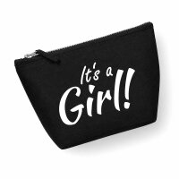Kulturbeutel It`s a Girl! Schriftzug 1 Liter Charcoal