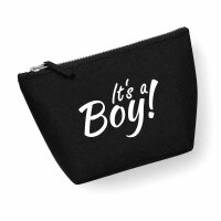 Kulturbeutel It`s a Boy! Schriftzug 1 Liter Charcoal