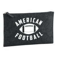 Kulturbeutel American Football Ball 1 Liter Charcoal