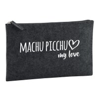Kulturbeutel Machu Picchu my love 1 Liter Charcoal