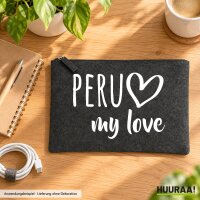 Kulturbeutel Peru my love 1 Liter Charcoal