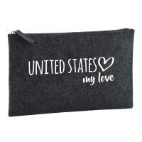 Kulturbeutel United States my love 1 Liter Charcoal