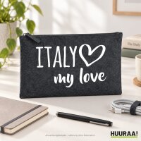 Kulturbeutel Italy my love 1 Liter Charcoal