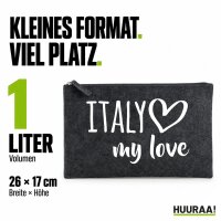 Kulturbeutel Italy my love 1 Liter Charcoal