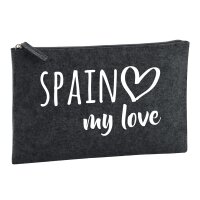 Kulturbeutel Spain my love 1 Liter Charcoal