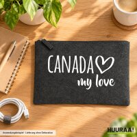 Kulturbeutel Canada my love 1 Liter Charcoal
