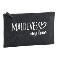 Kulturbeutel Maldives my love 1 Liter Charcoal
