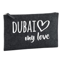 Kulturbeutel Dubai my love 1 Liter Charcoal