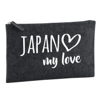 Kulturbeutel Japan my love 1 Liter Charcoal