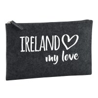 Kulturbeutel Ireland my love 1 Liter Charcoal