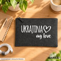 Kulturbeutel Ukrajina my love 1 Liter Charcoal